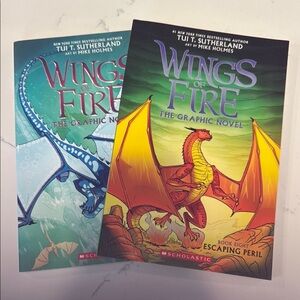 Scholastic Wings of Fire Graphic Novels - Blue and Green Covers NWT